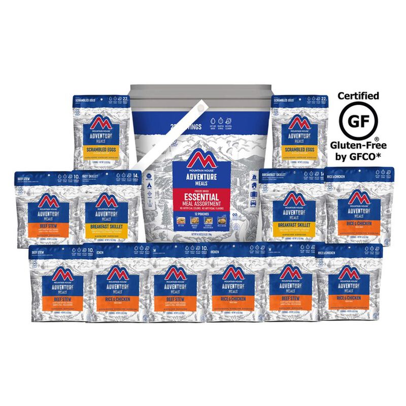 Emergency Essential Assortment Bucket | Mountain House Freeze Dried Food, , large image number 1